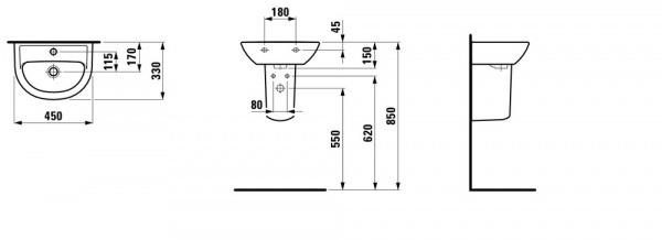 Умывальник Laufen Pro B 8159520001041 45x33x15