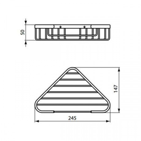 Полка Ideal Standard IOM угловая хром