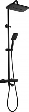 Душевая система FILARETE FL2050 с термостатом (Черный матовый)