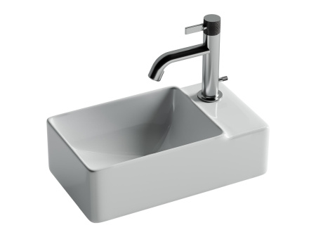 Умывальник подвесной прямоугольный Ceramicanova Element 395*220*125мм, Белый, CN5045