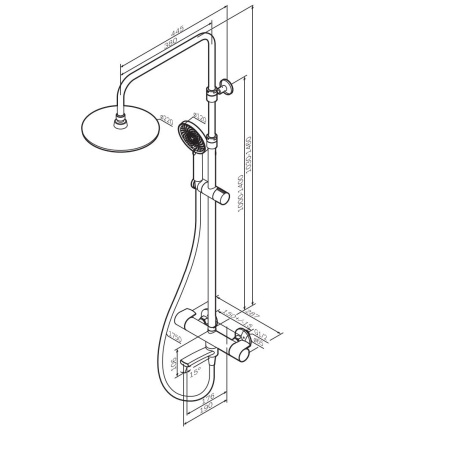 Душевая система AM.PM F0785A544 X-Joy с термостатом