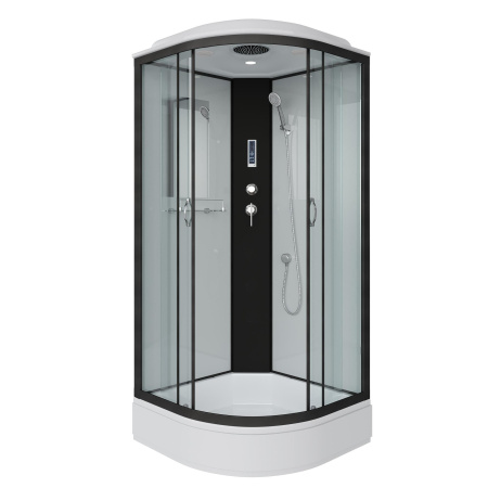 Душевая кабина Niagara Classic NG-6701-14P (90х90х215) средний поддон(26см),черный,стекло прозрачное