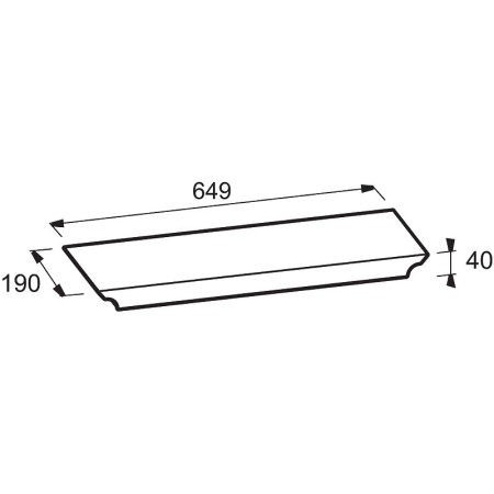 Полка на ванну Jacob Delafon Elite 80 E6D073-P6 Натуральный дуб
