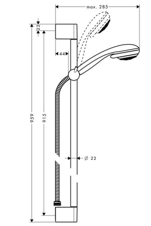 Душевой гарнитур Hansgrohe Crometta 85 (27762000)