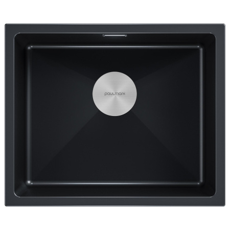 Мойка Paulmark LUMI 55 UNI LU55-BLM 555х460х210 мм, IT-GRANIT, черный металлик