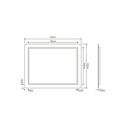 Зеркало Roxen Irida 510185-90AF 90x70 с LED подсветкой и подогревом