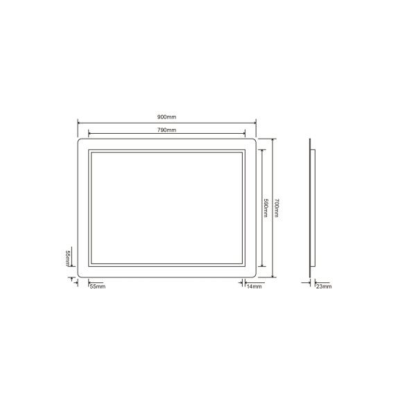 Зеркало Roxen Irida 510185-90 90x70 с LED подсветкой