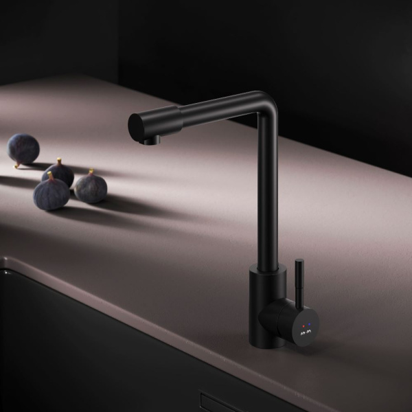 F85B05022 X-Joy S, Смеситель для кухни AM.PM с L-изливом, черный