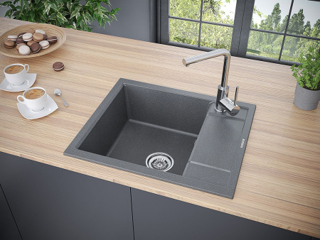 Мойка Paulmark FLUGEN 50-600 PM216050-DG 500х600х200 мм, IT-GRANIT, графит