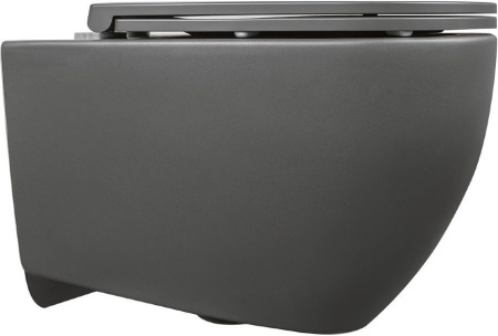Унитаз ISVEA Infinity подвесной 365*530*400 -антрацит матовый 10NF02001SV-2C