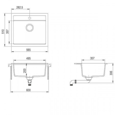 Кухонная мойка AquaSanita Quadro SQQ 100 111 W silica