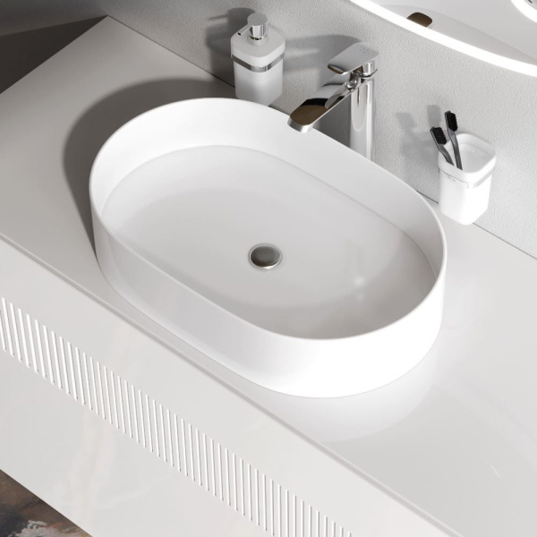 M8FWCC20500WG Func Раковина накладная AM.PM овальная 50 см, цвет белый глянец