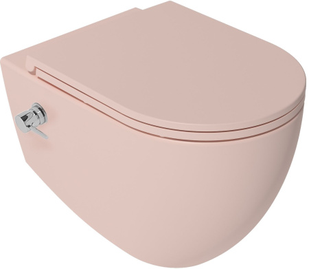 Унитаз подвесной безободковый ISVEA Infinity с функцией биде лососевый матовый 10NFS1005I-2S