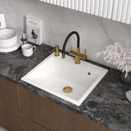 Кухонная мойка Reflexion Cubi RX1555WH, белый