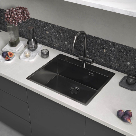 Кухонная мойка Reflexion Iseo RX2260BL оружейная сталь