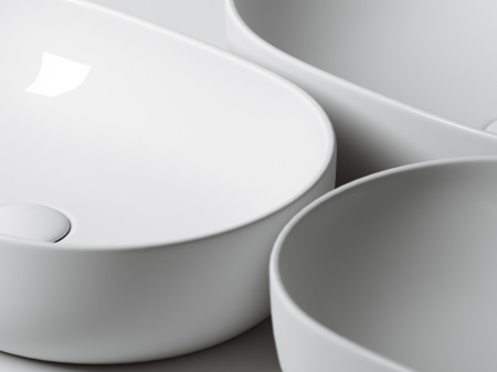 Умывальник чаша накладная овальная Ceramicanova Element 600*415*135мм, Белый, CN6047