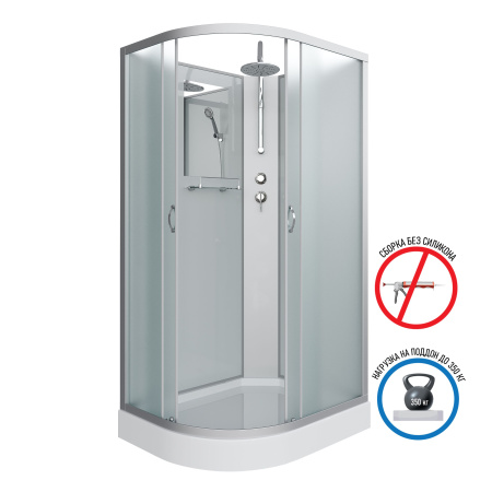 Душевая кабина Niagara Classic NG-2507-14BKG (80х80х200) высокий поддон(40см),стекло тонированное