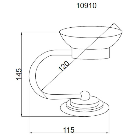 Мыльница Boheme Murano 10910-CR Хром