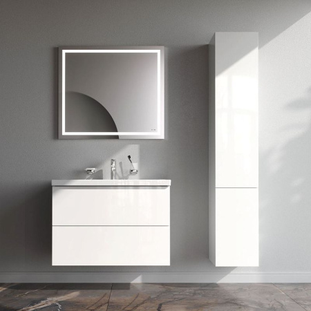 M90FHX0802WG Gem База под раковину AM.PM, подвесная, 80 см, 2 ящика push-to-open, белый, глянец