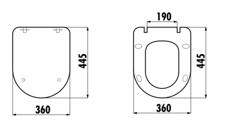 Сиденье с крышкой для унитаза Terra (Duroplast, soft-close),TEFEN, белый, KC2203.01.0000E