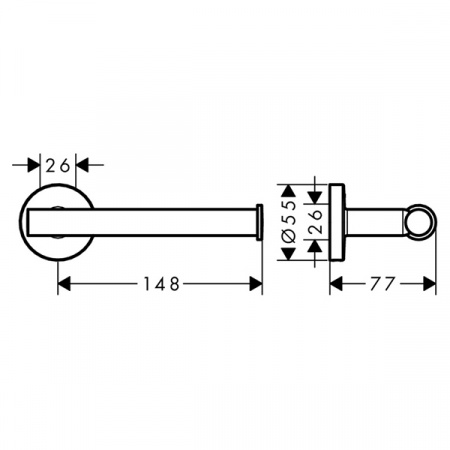 Держатель туалетной бумаги Hansgrohe Logis Universal 41726000