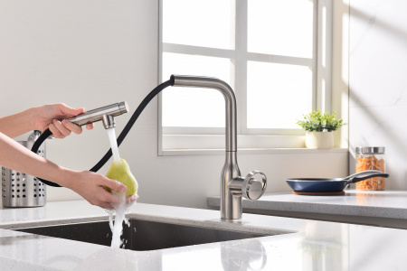 Смеситель для кухни Paulmark URBAN Ur213104-NI, никель