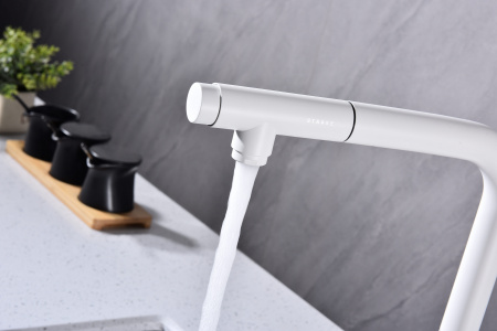 Смеситель для кухни Paulmark VIPER Vi213105-431(WH), белый матовый