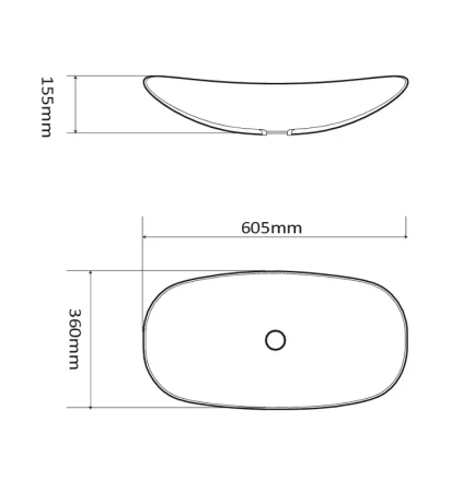 Раковина SantiLine SL-1025 61х36 белая