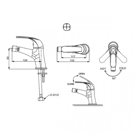 Смеситель для биде Bravat Fit F3135188C-RUS