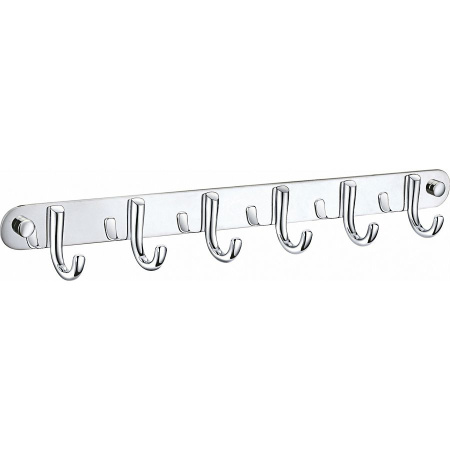 Вешалка с 6 крючками для ванной WONZON & WOGHAND, Хром (WW-9384-6)