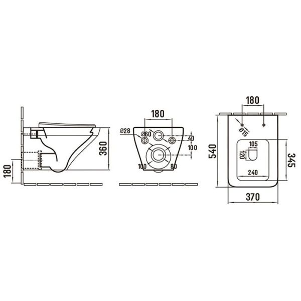 Унитаз с инсталляцией WeltWasser AMBERG 497 ST + HOFBACH 004 GL-WT + AMBERG RD-WT