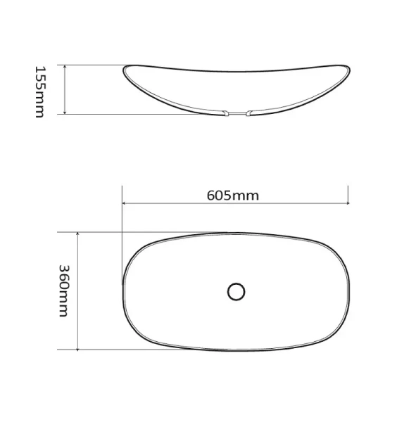 Раковина SantiLine SL-1025 61х36 белая