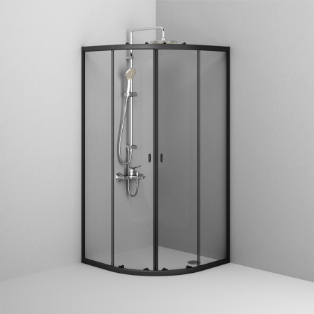 W88G-205-090BT64 X-Joy Twin Slide,  Душевое ограждение AM.PM без  поддона, 90x90, профиль черный