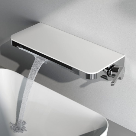 F8F72700 Func Встраиваемый смеситель на раковину АМ.РМ с полкой и каскадным изливом, хром