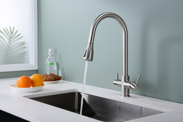 Смеситель для кухни Paulmark LANGE La214212-NI, никель