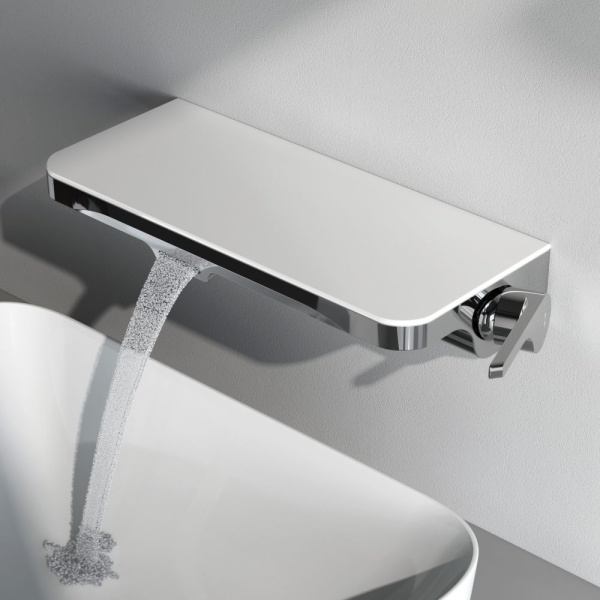 F8F72700 Func Встраиваемый смеситель на раковину АМ.РМ с полкой и каскадным изливом, хром