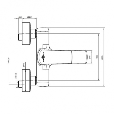 Смеситель для ванны Villeroy&Boch Subway 2.0 TVT10200300061 однорычажный