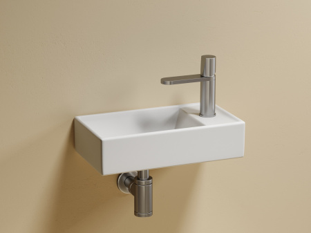 Умывальник подвесной прямоугольный Ceramicanova Element 407*217*100, белый матовый, CN6051LMW