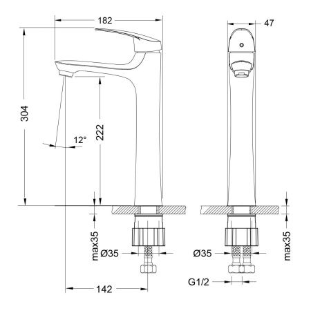 Смеситель Lemark Linara LM0409C для раковины