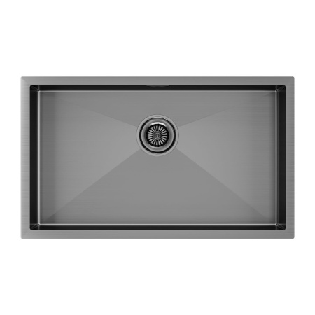 Мойка Paulmark GERBERG 74 UNI PM257444-GM 440х740х200 мм, нержавеющая сталь, вороненая сталь