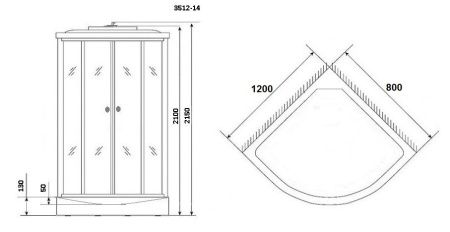 Душевая кабина Niagara Classic NG-3512-14L, 35121433L