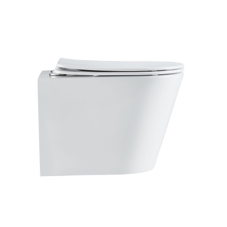 Унитаз подвесной Vincea Tornado Piatti VT1-11T безободковы, цвет белый, ультратонкое soft-close сиденье