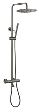 Душевая стойка Boheme Uno 468-T-GM Gun Metall, с термостатом