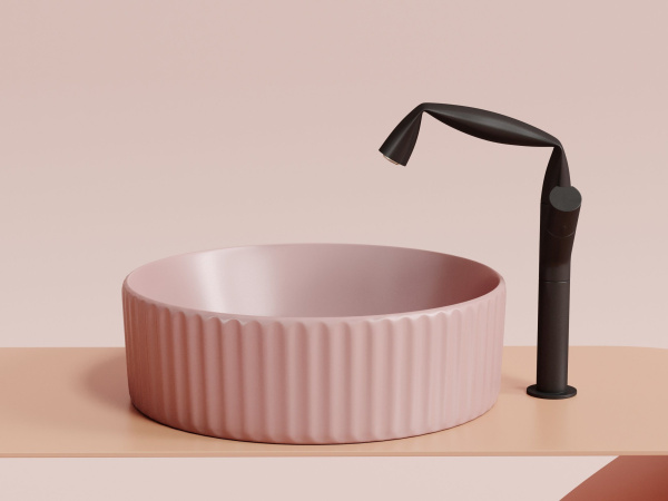 Умывальник чаша накладная круглая Ceramicanova Element 360*360*115мм, розовый матовый, CN6057MP