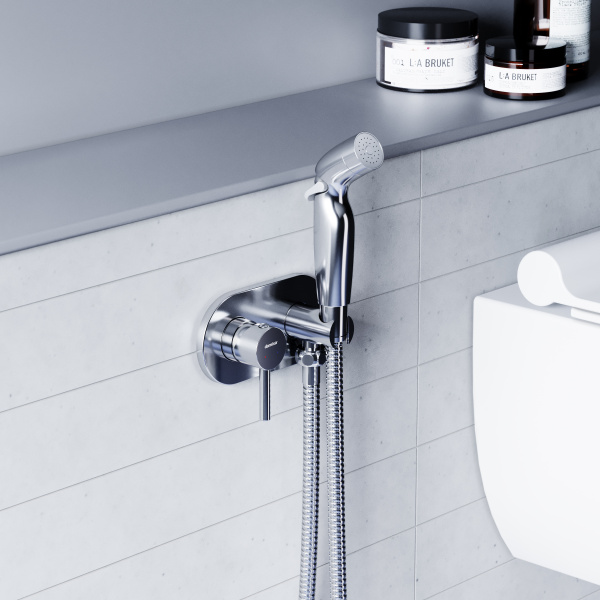 212000000 Option Смеситель RedBlu by Damixa монтируемый в стену с гигиеническим душем