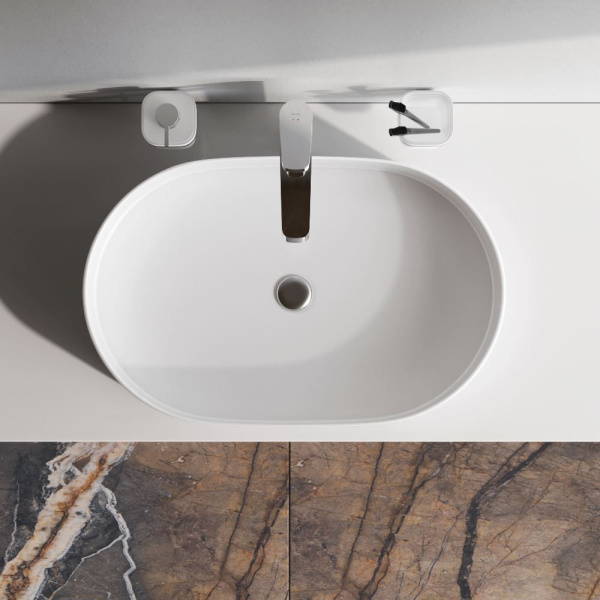 M8FWCC20500WG Func Раковина накладная AM.PM овальная 50 см, цвет белый глянец