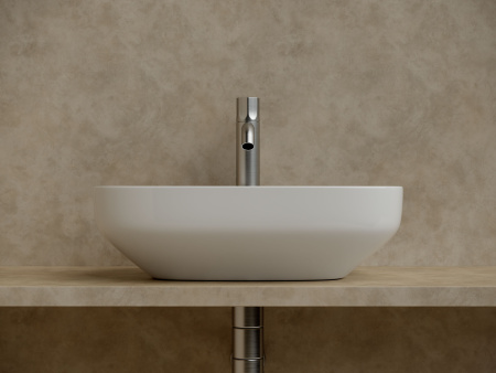 Умывальник чаша накладная прямоугольная Ceramicanova Element 500*380*150мм, Белый, CN5031