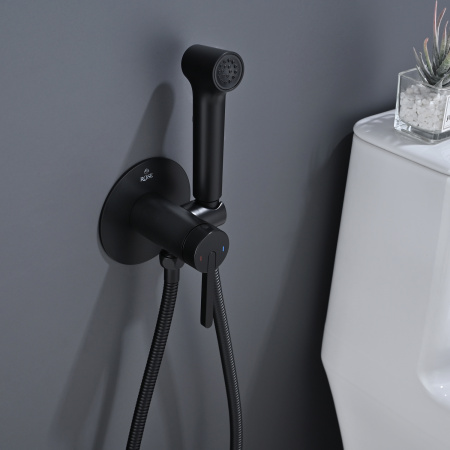 Гигиенический душ со смесителем Rose R235H, черный