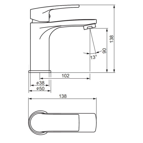 480210000 Eclipse 2.0 Смеситель для умывальника Damixa, хром