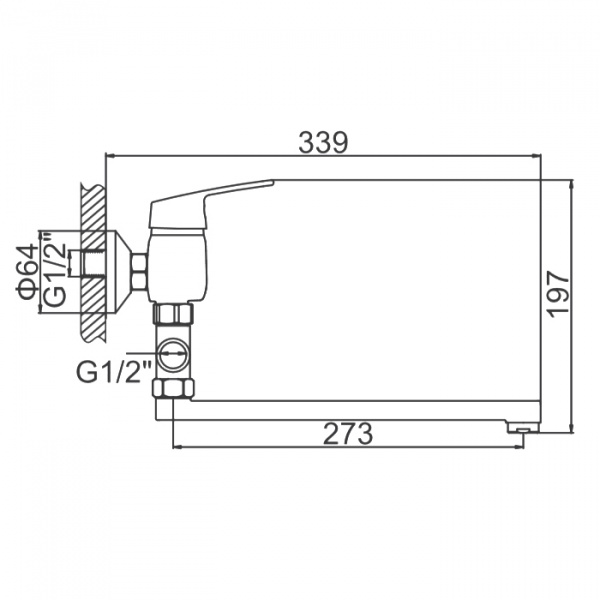 Смеситель для ванны Ledeme H16 L2116